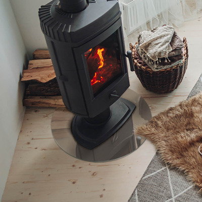 Okrúhla sklenená podložka pod krb Farba Hnedá