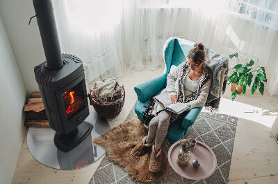 Okrúhla podložka pod krbové kachle Farba sivá