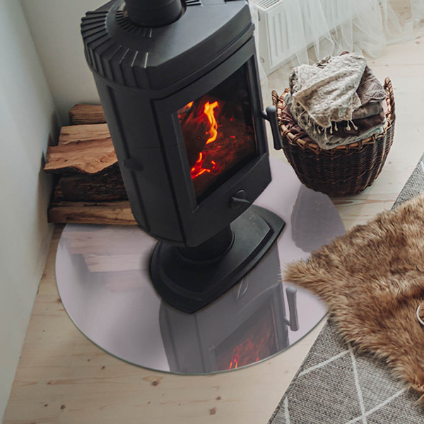 Okrúhla podložka pod krbové kachle Farba Svetlo fialová