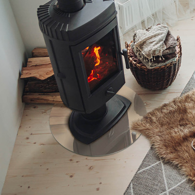 Okrúhle sklo pod kachle Farba béžová