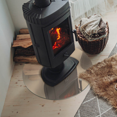 Okrúhle sklo pod kachle Farba béžová