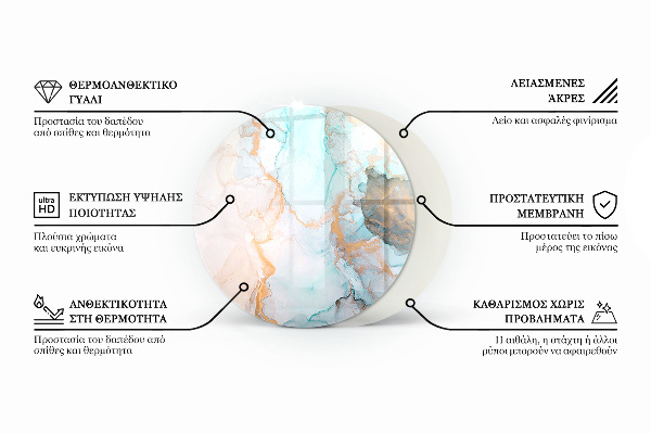 Okrúhla sklenená podložka pod krb Farba sivá