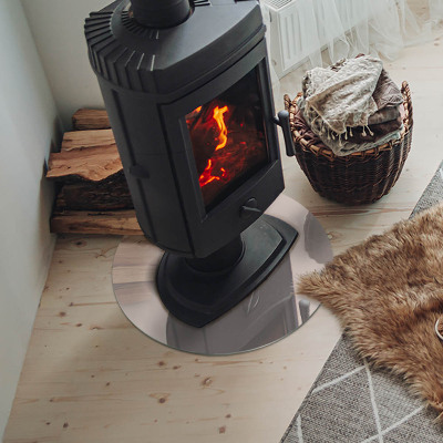 Okrúhla podložka pod krbové kachle Farba Bledoružová