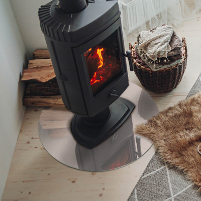 Okrúhla podložka pod krbové kachle Farba Bledoružová