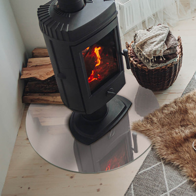 Okrúhla podložka pod krbové kachle Farba Bledoružová