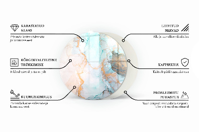Okrúhle sklo pod kachle Slonovinová farba