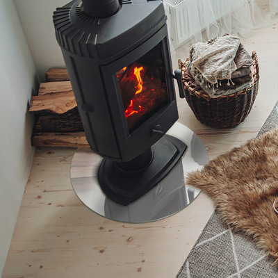 Okrúhle sklo pod kachle Slonovinová farba