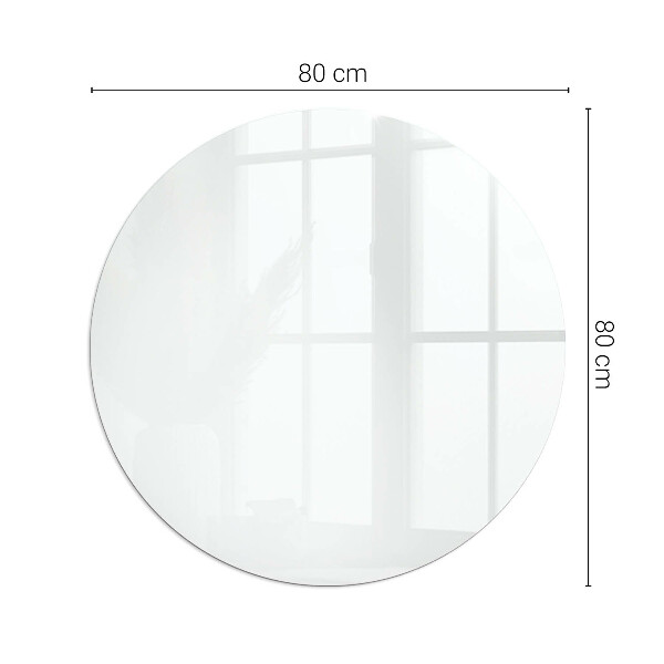 Okrúhla sklenená podložka pod krb Farba Biela