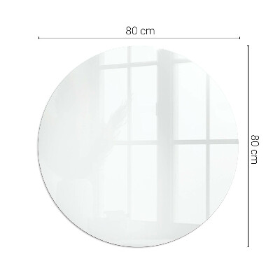 Okrúhla sklenená podložka pod krb Farba Biela