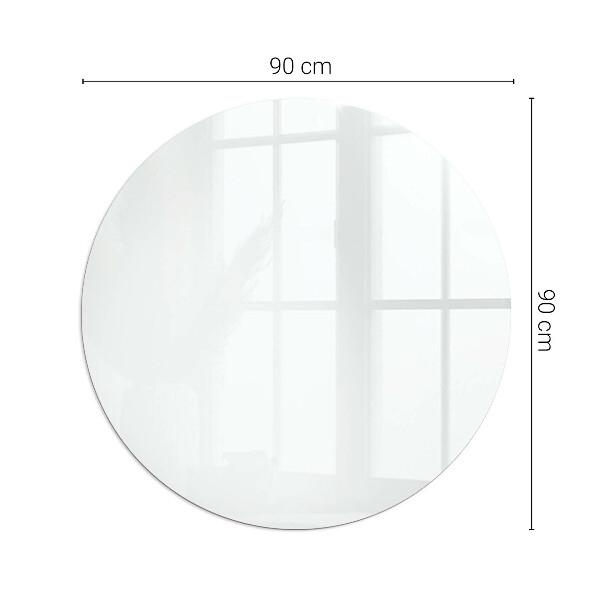 Okrúhla sklenená podložka pod krb Farba Biela