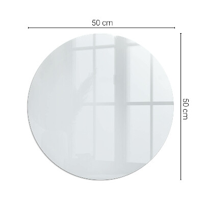Okrúhla sklenená podložka pod krb Farba Biela