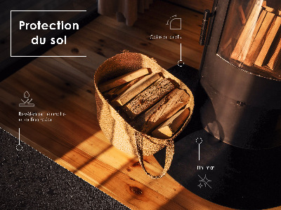 Obdĺžniková podložka pod kachle v industriálnom metalickom vyhotovení