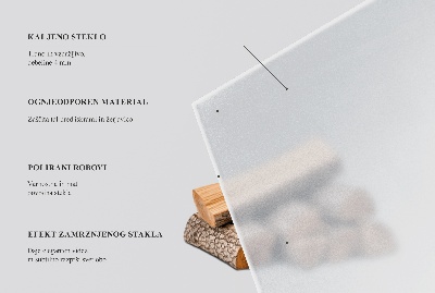 Sklenená podložka pod krbové kachle Obdĺžniková matná