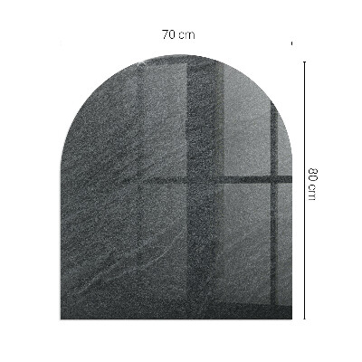 Polovičné oválne sklo pod kachle Vzor z prírodného kameňa