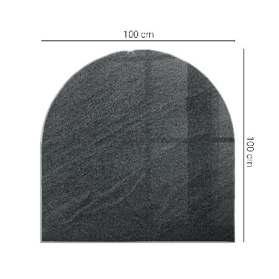 Polovičné oválne sklo pod kachle Vzor z prírodného kameňa