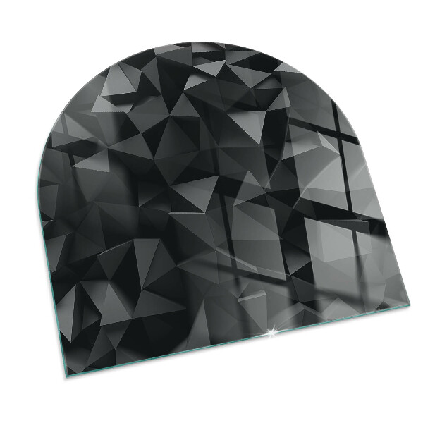 Oválna podložka pod krbové kachle Geometria v troch rozmeroch