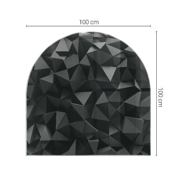 Oválna podložka pod krbové kachle Geometria v troch rozmeroch