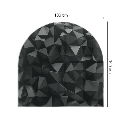 Oválna podložka pod krbové kachle Geometria v troch rozmeroch