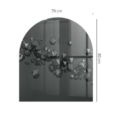 Polovičná oválna sklenená podložka pod krb Abstraktné oblačnosti sa formujú v pevných látkach