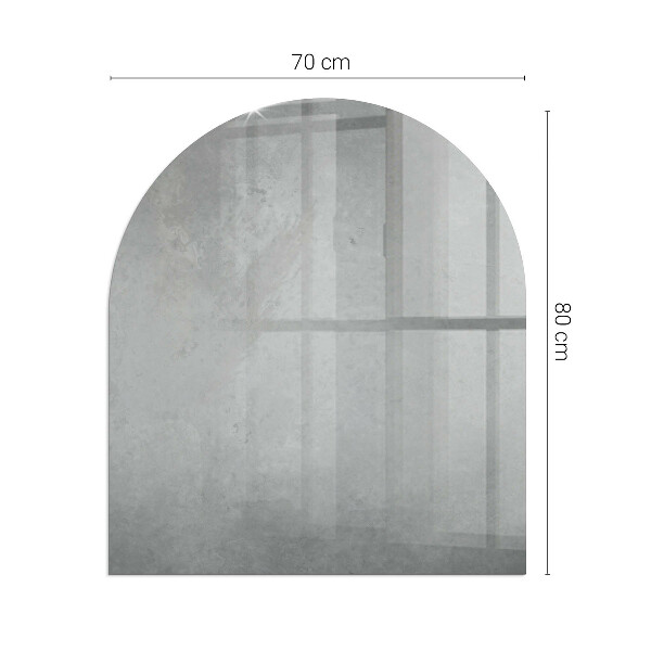 Polovičná oválna sklenená podložka pod krb Betónová konštrukcia s efektom