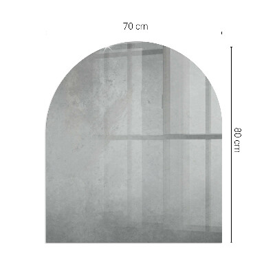 Polovičná oválna sklenená podložka pod krb Betónová konštrukcia s efektom