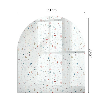 Polovičné oválne sklo pod kachle Tvary v miniatúre