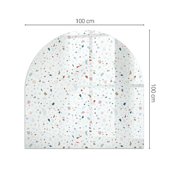 Polovičné oválne sklo pod kachle Tvary v miniatúre