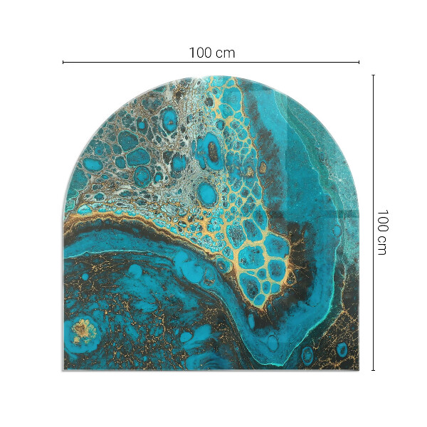 Oválna podložka pod krbové kachle Organický vzor v abstraktnom štýle