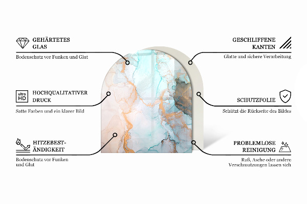 Oválna podložka pod krbové kachle Vzor borovicového dreva