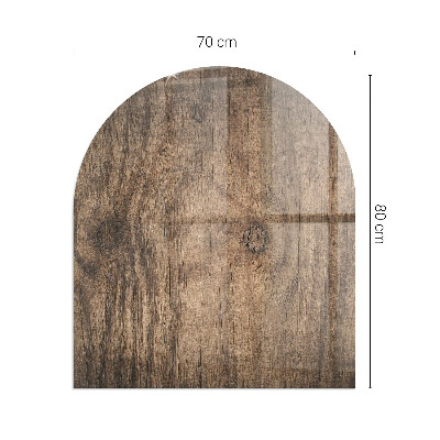 Oválna podložka pod krbové kachle Vzor borovicového dreva