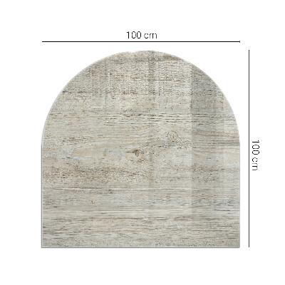 Oválna podložka pod krbové kachle Prirodzený vzor svetlého dreva