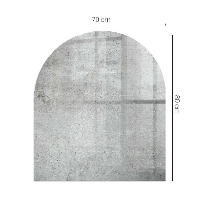 Polovičné oválne sklo pod kachle Vzor surového betónu