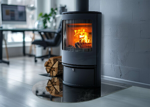 Oválna podložka pod krbové kachle Štýlový mramorový motív