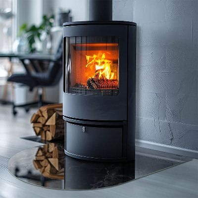 Oválna podložka pod krbové kachle Štýlový mramorový motív