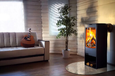 Polovičné oválne sklo pod kachle Kamenný vzor inšpirovaný prírodou