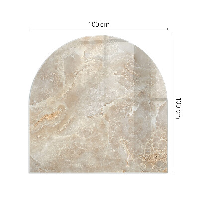 Polovičné oválne sklo pod kachle Kamenný vzor inšpirovaný prírodou