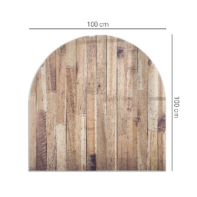 Polovičné oválne sklo pod kachle Drevený vzor v geometrickom usporiadaní