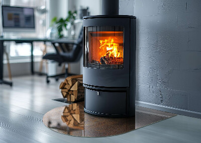 Oválna podložka pod krbové kachle Odtlačok hrdze na kovovom povrchu