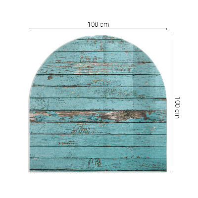 Polovičné oválne sklo pod kachle Rustikálne dosky v prírodnom štýle