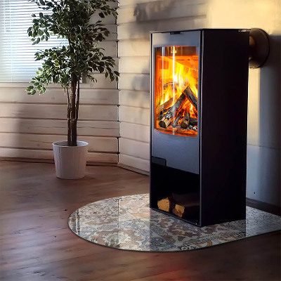 Polovičné oválne sklo pod kachle Mozaikové vzory v dlaždiciach