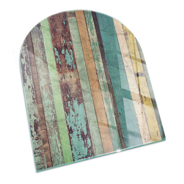 Polovičná oválna sklenená podložka pod krb Farby dosiek v rôznych tónoch
