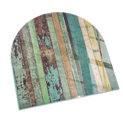 Polovičná oválna sklenená podložka pod krb Farby dosiek v rôznych tónoch