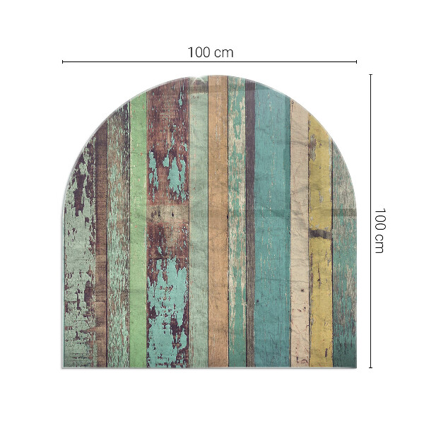 Polovičná oválna sklenená podložka pod krb Farby dosiek v rôznych tónoch