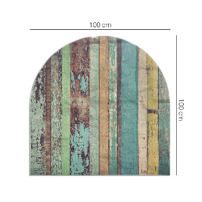 Polovičná oválna sklenená podložka pod krb Farby dosiek v rôznych tónoch