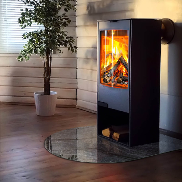 Oválna podložka pod krbové kachle Vzor skalnatej štruktúry