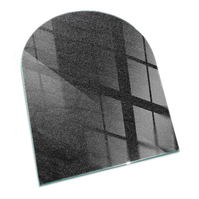 Polovičné oválne sklo pod kachle Vzor kamennej štruktúry