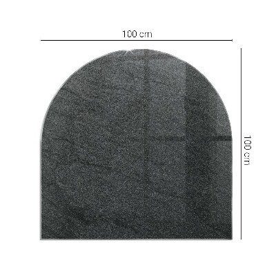 Polovičné oválne sklo pod kachle Vzor kamennej štruktúry