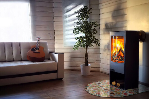 Polovičná oválna sklenená podložka pod krb Polygonálne vzory na webe