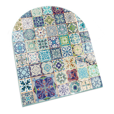 Oválna podložka pod krbové kachle Mozaikové dekoratívne vzory