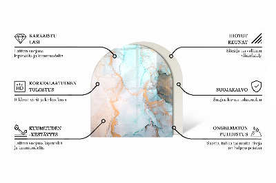 Oválna podložka pod krbové kachle Mozaikové dekoratívne vzory